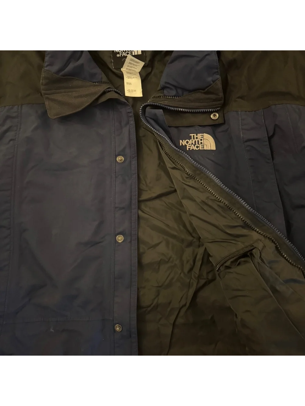 The North Face Hooded Jacket Windbreaker Blue Block Men’s Size XXL